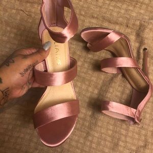 Satin Pink Heels